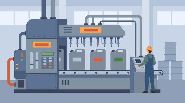 Liquid Filling Machine for Industrial Chemical Containers