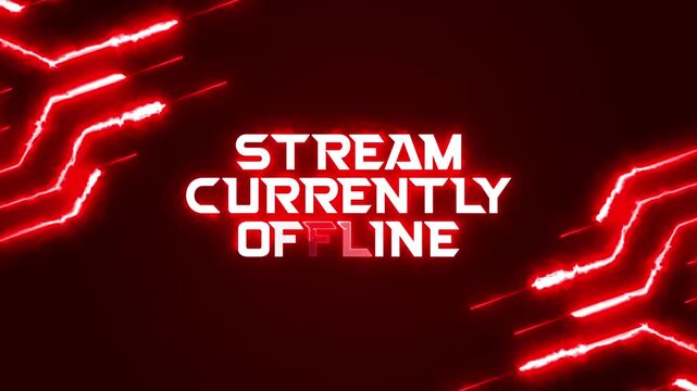 Stream Currently Offline Red Neon Portal Light Animation