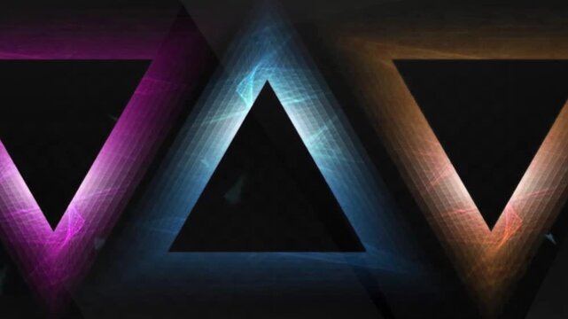 triangle glow abstract background with light effect