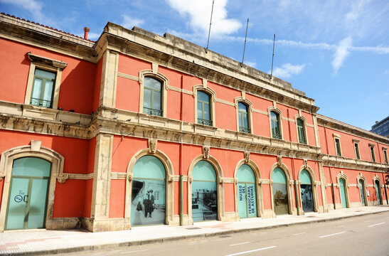 Asturias Railway Museum. Former Renfe North Station in Gij&oacute;n, Principality of Asturias, Spain