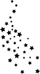 Obraz premium Fairy Dust Star Silhouettes SVG, Magical Pixie Dust Trail Vector Clipart