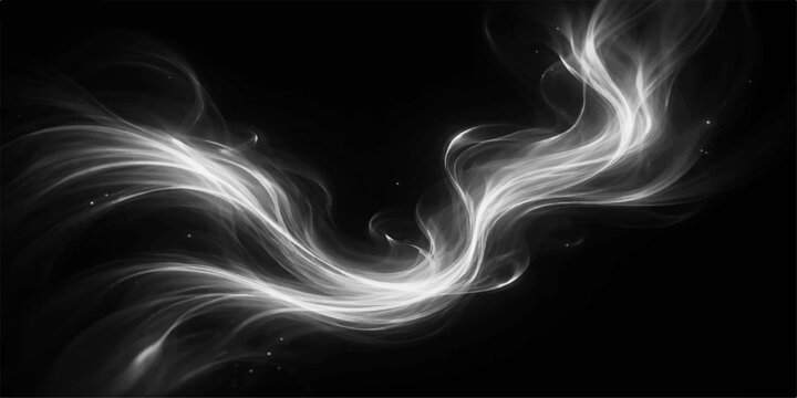 Ethereal Smoke Wisps: Delicate, glowing wisps of smoke or light weave and curl against a dark background, creating a sense of mystery and elegance.