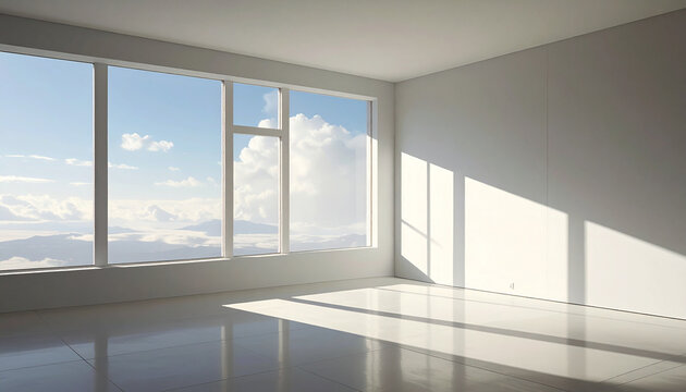 Modern Empty Apartment Interior with Window
