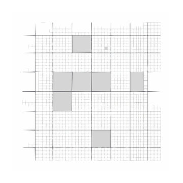 Black geometric grid pattern on transparent background