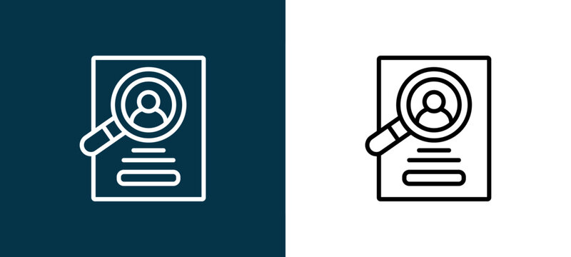 Black and white outline icon duo, editable stroke vector illustration for web, mobile apps, UI design, branding, and print from Job Promotion