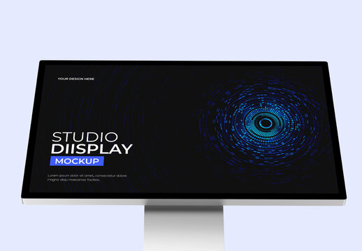 Computer Monitor Screen Mockup Front View