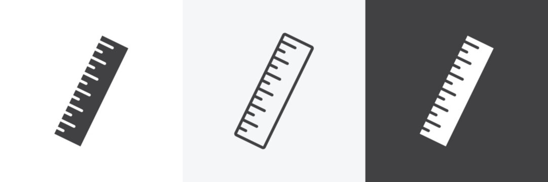 Ruler icon set for web