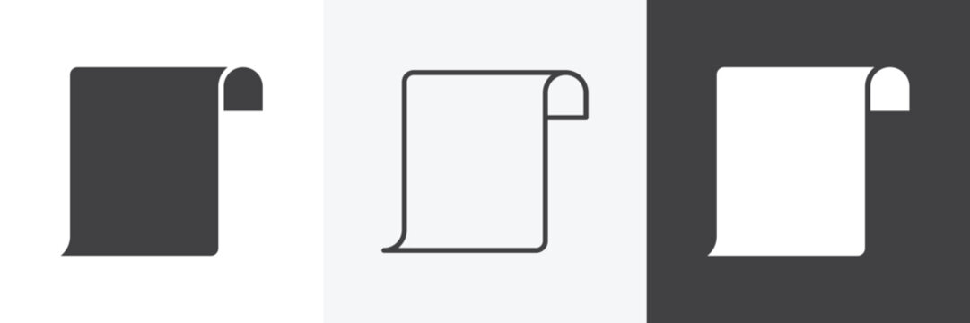 Scroll icon set for web