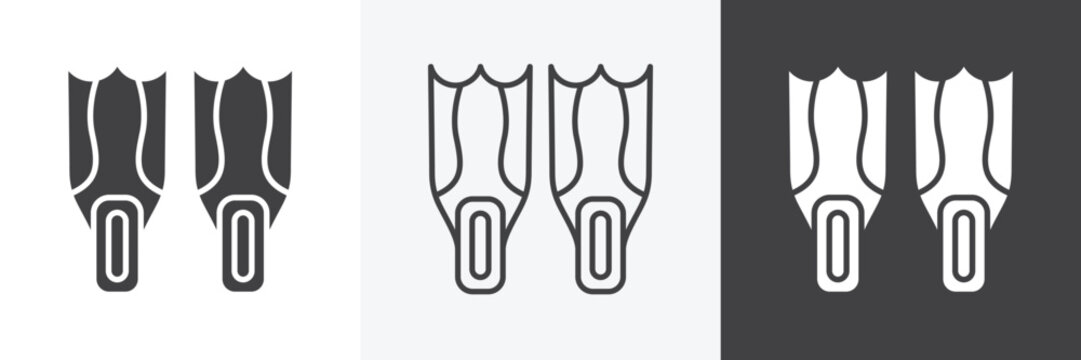 Scuba diving icon set for web
