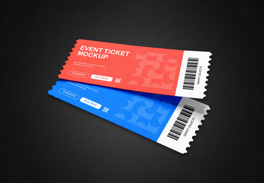 Event Ticket Mockup Template