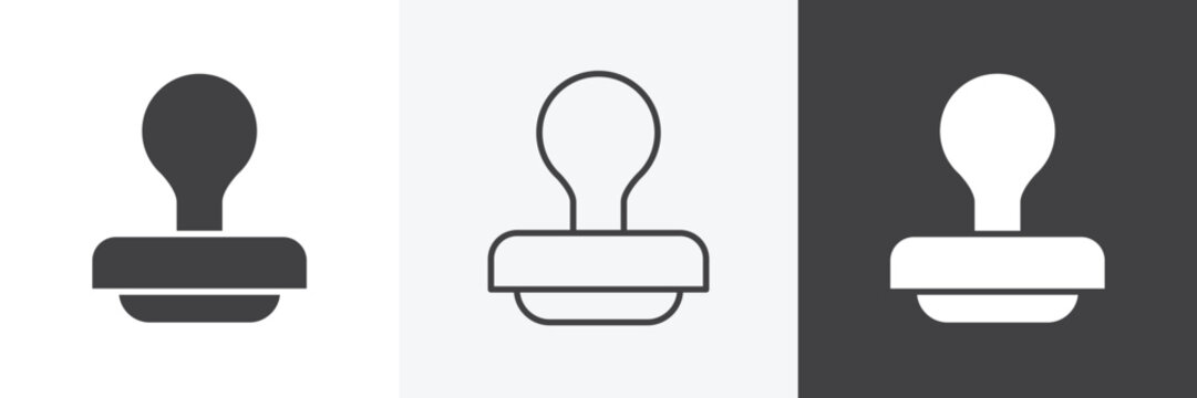 Stamp icon set for web