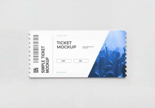 Event Pass Ticket Mockup