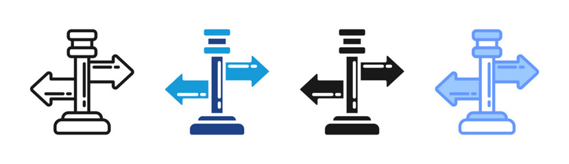 Direction Sign icon set multiple style collection © Rusmicon