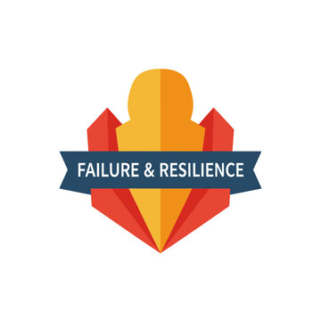 Resilience Concept With Human Silhouette Logo.