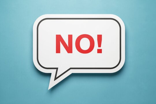3 d speech bubble with red no text on a light blue background