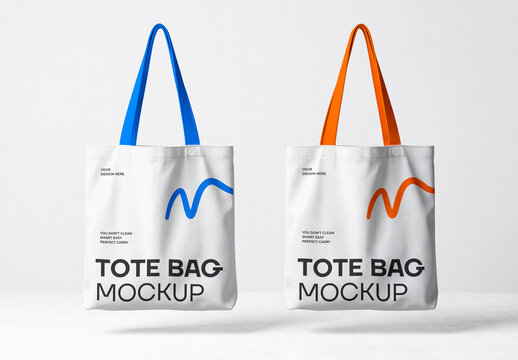 Canvas Tote Bag Mockup Set