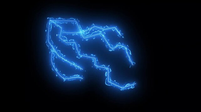 Electric strike isolated on Black screen background with powerful thunder glow, hand drawn anime sparks, cartoon explosion overlay, dramatic weather thunder clouds, seamless 4K storm boom FX loop