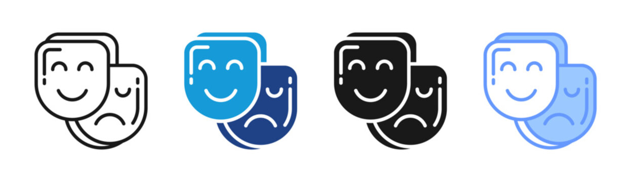 Mood Expression icon set multiple style collection