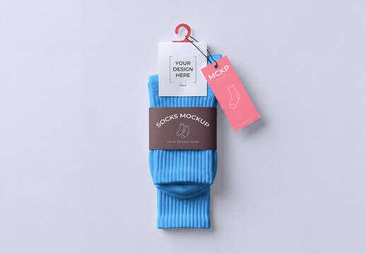 Socks Label Mockup