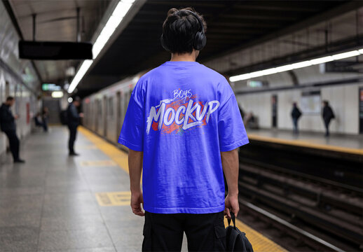 T-Shirt Back View Mockup