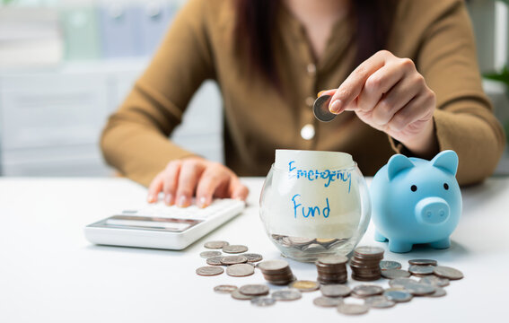 Coin savings and emergency fund concept symbolizing wealth management, financial preparedness, investment growth, economic stability, and future security.