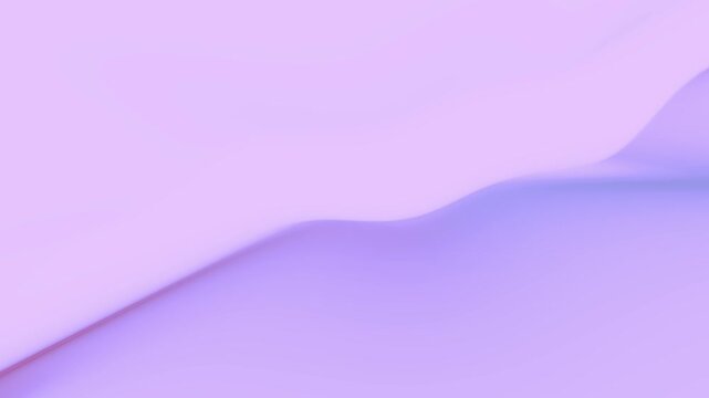 Gentle lavender waves sway across a smooth pastel background in a slow 3D animation loop designed for minimalist tech and wellness presentation backdrops