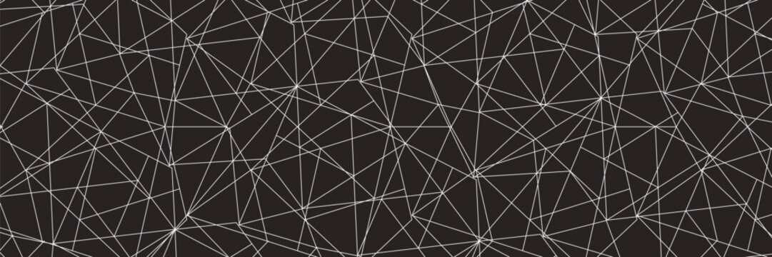 Seamless linear pattern with thin straight lines and polygons. Abstract geometric texture. Stylish background. Vector rapport for swatches.