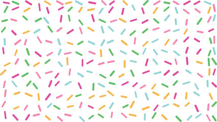 Fototapeta premium Colorful sprinkles pattern seamless pastel confetti background for digital design and festive applications