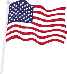 Fototapeta premium United States flag, waving american flag