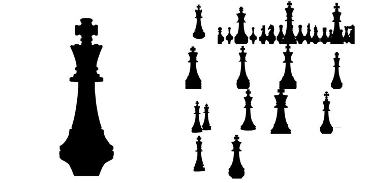 Chess King Piece Silhouette