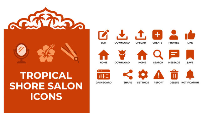 Tropical Shore Salon Icons