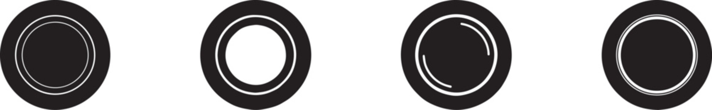 Plate icon, solid black, white background, minimalist, sharp edges, vector style.