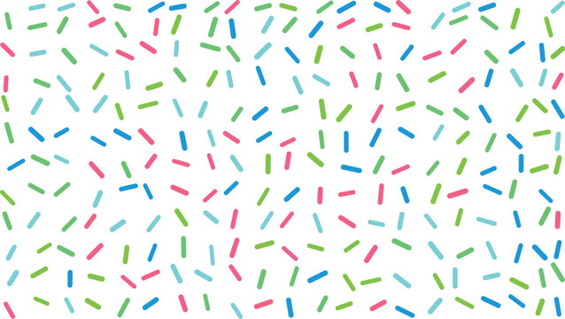 Colorful sprinkle pattern abstract background with scattered pastel confetti shapes for festive designs