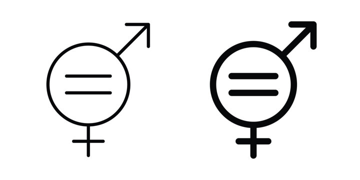 Equality icon Silhouette and outline vectors