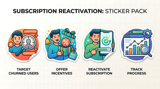 Business professionals reactivate subscriptions with incentives and track progress