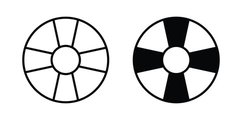 Life buoy icon Silhouette and outline vectors © basit