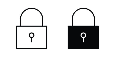 Lock icon Silhouette and outline vectors © basit