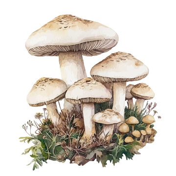 Hand-drawn watercolor artwork of Kutki, vector, isolated on a white background.