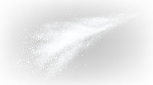 White dust particle sprite impact effect on clear background with misty edges, light overlay, PNG