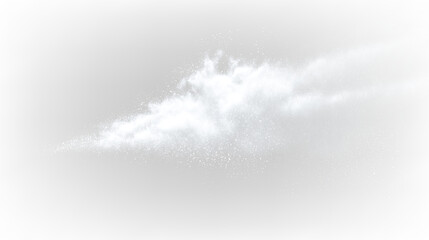 White dust particle sprite impact effect with misty edges isolated on transparent background for visual design use, light overlay, PNG © Liubov