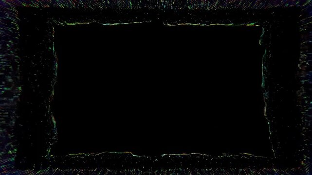 Digital glitch pattern animation with dynamic abstract color shifts