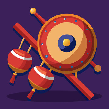 Kulintang musical instrument with decorative elements