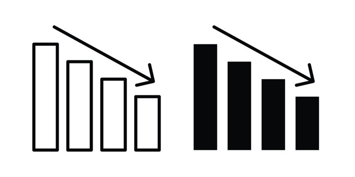 Chat arrow down icon design pack in black colour. icon drawings