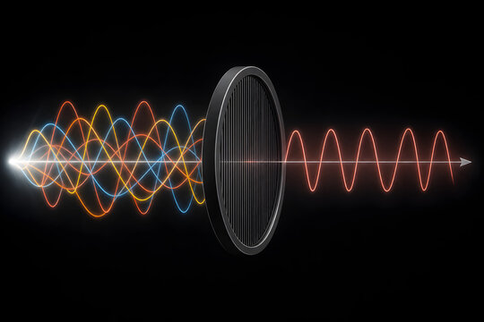 Polarized Light Waves Passing Through Optical Filter