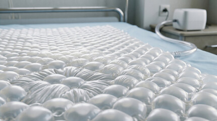 Fototapeta premium Alternating pressure mattress for patient comfort and pressure sore prevention in healthcare settings with air cells