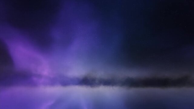 Soft black space with violet navy fog blending smoothly in atmospheric motion with subtle glow