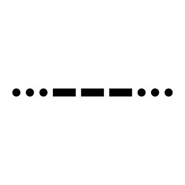 Morse code SOS signal vector illustration, international distress message in dots and dashes, 