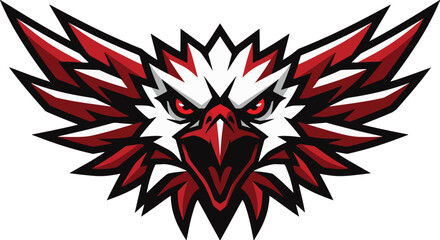 Aggressive Eagle Bird Mascot Logo Vector Illustration © Luthfi