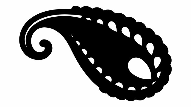 Paisley ornament shape silhouette traditional design element