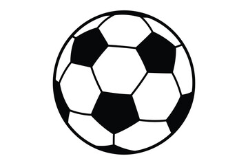 Fototapeta premium Simple black and white soccer ball illustration Vector